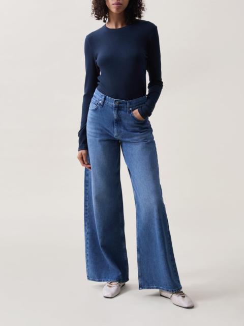 rag & bone Serena Wide-Leg Jeans Lightweight Rigid in Polk