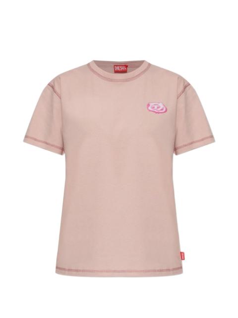 Diesel T-Normy topstitch logo T-shirt