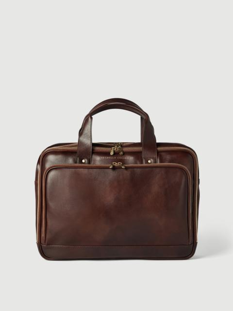 Brunello Cucinelli Calfskin briefcase with zipper