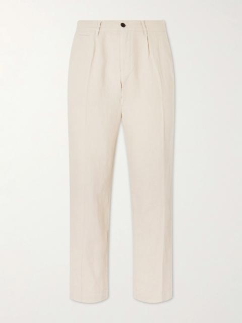 Portuguese Flannel Straight-Leg Linen Trousers
