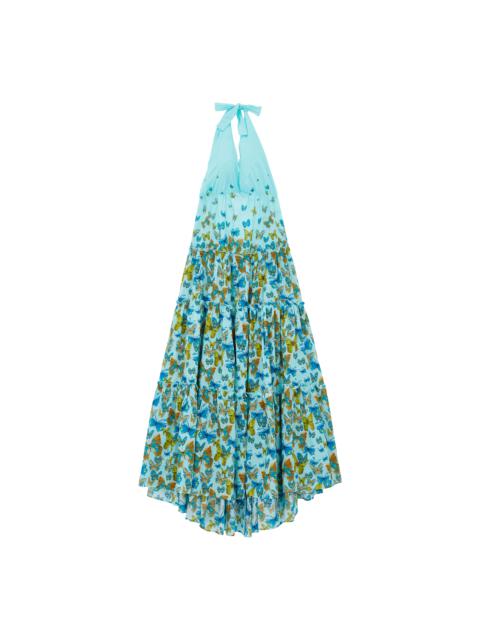 Vilebrequin Women Low Back and Long Cotton Dress Butterflies