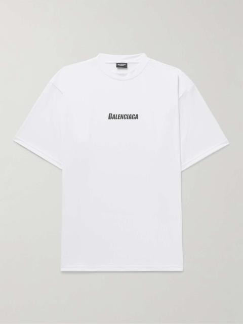 BALENCIAGA Logo-Print Mesh Swim T-Shirt
