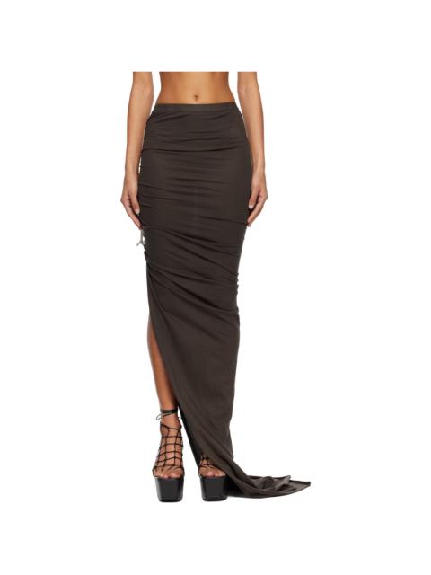 Rick Owens DRKSHDW Gray Concordians Soft Edfu Maxi Skirt
