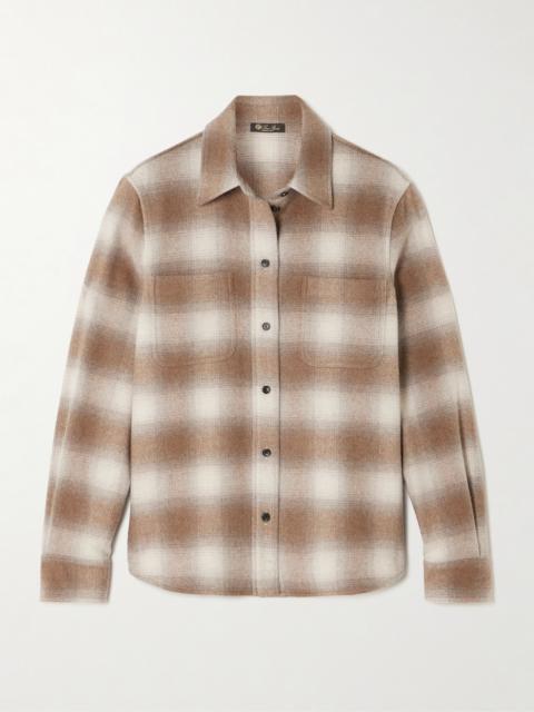 Loro Piana Checked Wool And Cashmere-blend Flannel Shirt