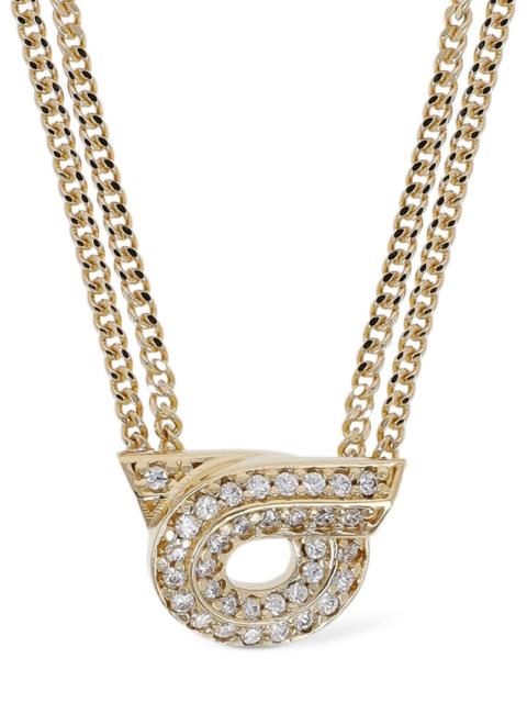Ganstrass crystal long necklace
