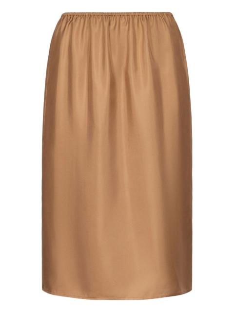 Loulou de Saison Vasali elastic-waist silk midi skirt