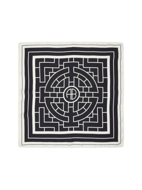 ANINE BING Black & White York AB Scarf