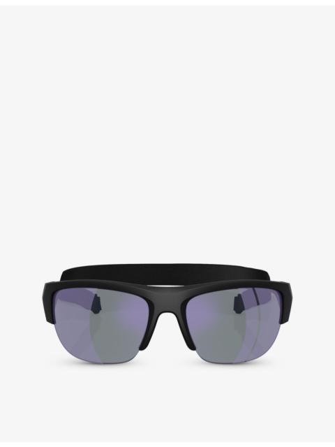 Prada A01S Pillow-Frame Nylon Sunglasses