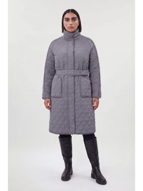 KAREN MILLEN Plus Size Quilted Tipped Long Coat