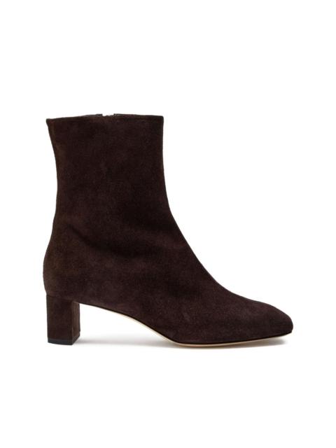 Aeyde 45mm Millie suede block-heel boots