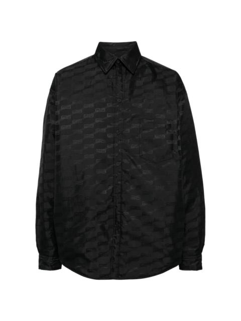 BB-embroidered shirt jacket