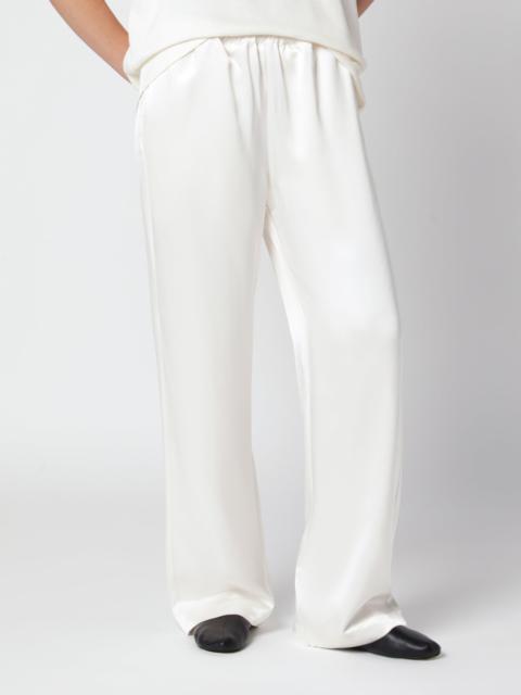 RÓHE Cream silk wide-leg trousers