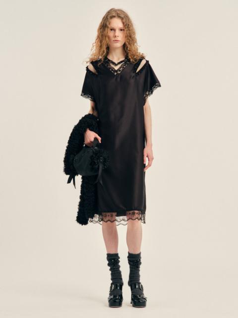 Simone Rocha Slash Lace Trim Easy Dress