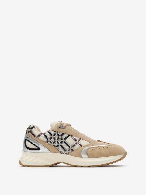 Burberry Nylon, Suede and Leather Eclipse Sneakers
