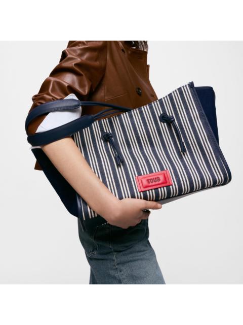 TOUS Large blue jacquard Shopping bag TOUS Summer Holidays