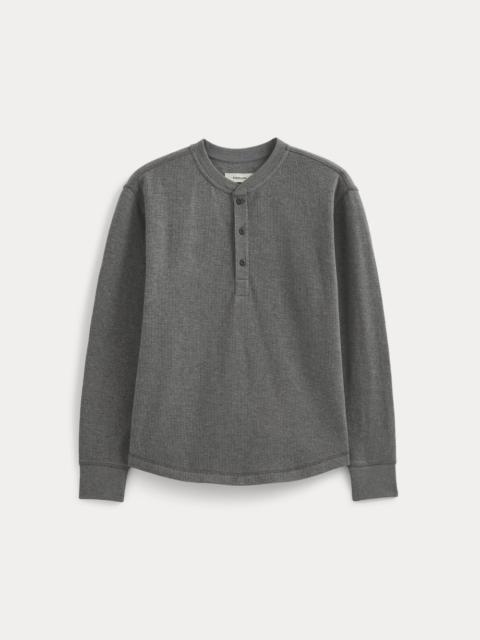 EVERLANE THERMAL HENLEY IN COZY WAFFLE