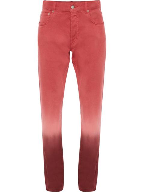 Alexander McQueen dip-dye tapered-leg jeans