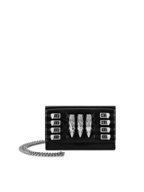 PHILIPP PLEIN buckled leather clutch