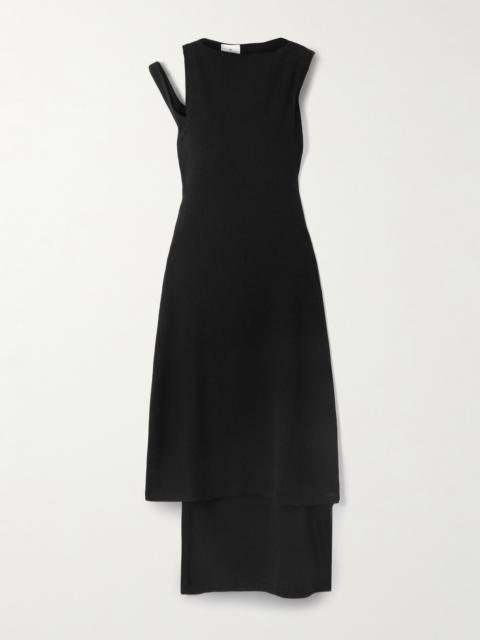 courrèges Asymmetric Cutout Ribbed-knit Mini Dress