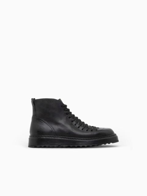 GIORGIO ARMANI BOOT WITH SPLIT LEATHER LINING