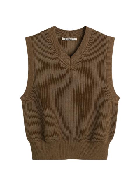 AURALEE Auralee Rib Knit Vest