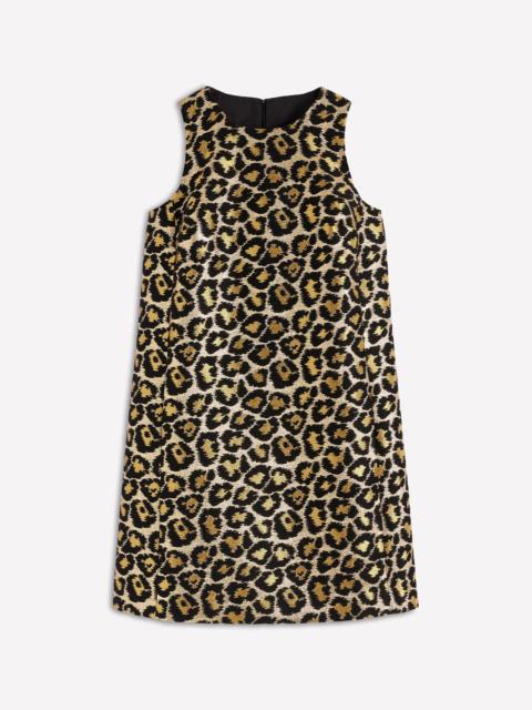 BODEN Metallic Leopard Shift Dress-Metallic Leopard