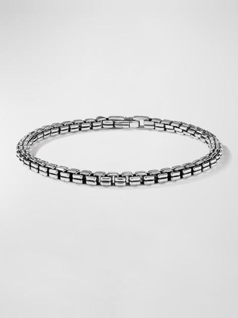 DAVID YURMAN Men's Double Box Chain Bracelet in Silver, 4mm