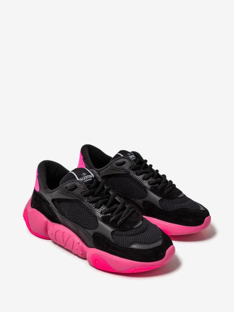 Black Bubbleback Mesh and Suede Trainers