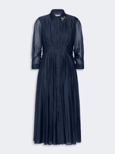 Max Mara VETRO Organza shirt dress - ULTRAMARINE