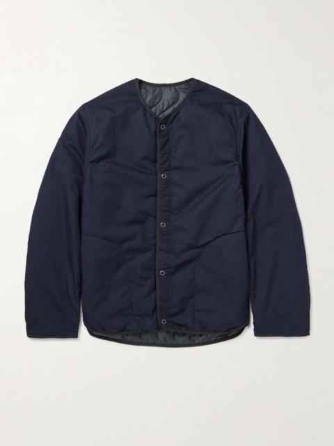 Padded Indigo-Dyed Cotton-Blend Shell Jacket