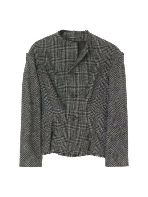 Yohji Yamamoto Glen check-print jacket