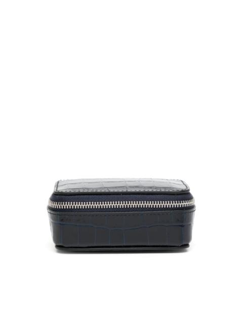 Smythson crocodille-effect leather box