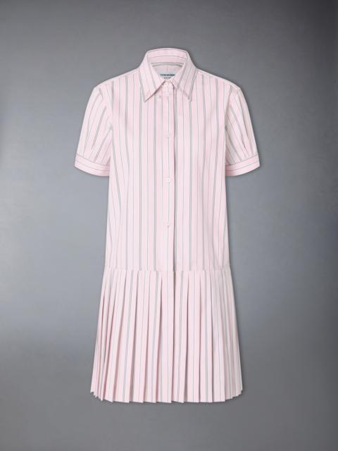 Thom Browne HAIRLINE STRIPE POPLIN SHIRT DRESS