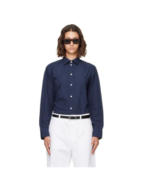 RÓHE Navy Classic Fit Shirt