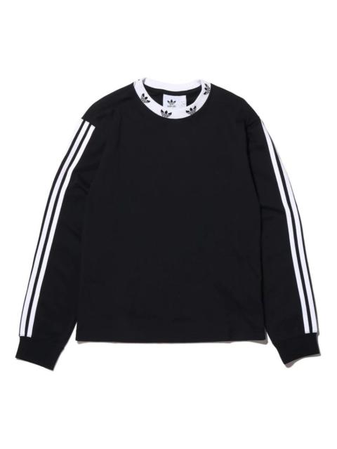 adidas originals Trefoil Rib Ls Tee Logo Swarshirt Black FM1506