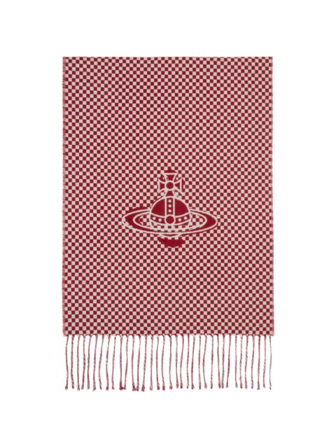 Vivienne Westwood Red & White Checkmate Scarf