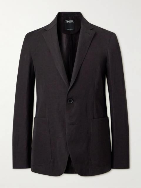 ZEGNA Slim-Fit Wool and Linen-Blend Suit Jacket