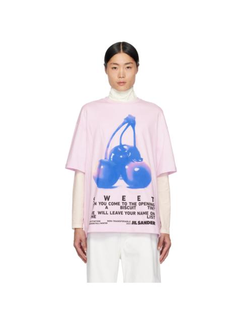 Jil Sander Pink Printed T-Shirt