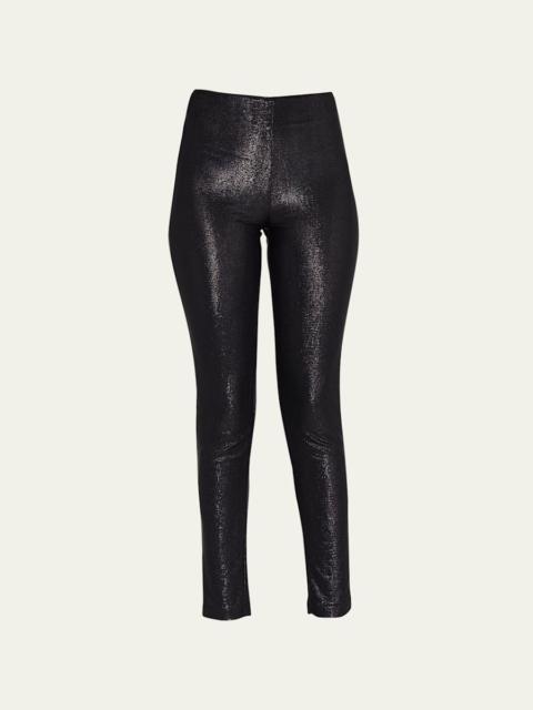GIORGIO ARMANI Metallic Sparkle Skinny-Leg Ankle Pants