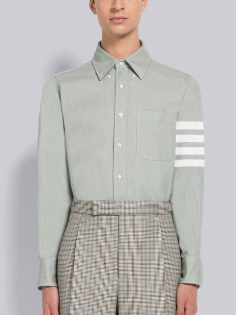 Thom Browne Flannel 4-Bar Straight Fit Shirt