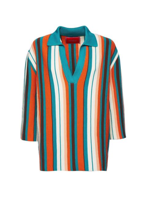 La DoubleJ Bay Polo stripe-pattern jumper