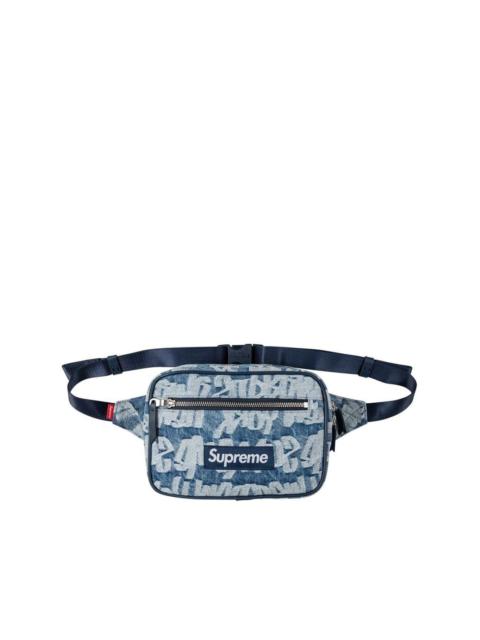 Supreme logo-jacquard denim belt bag