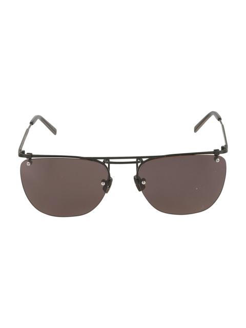 Straight Top Bar Oval Lens Sunglasses
