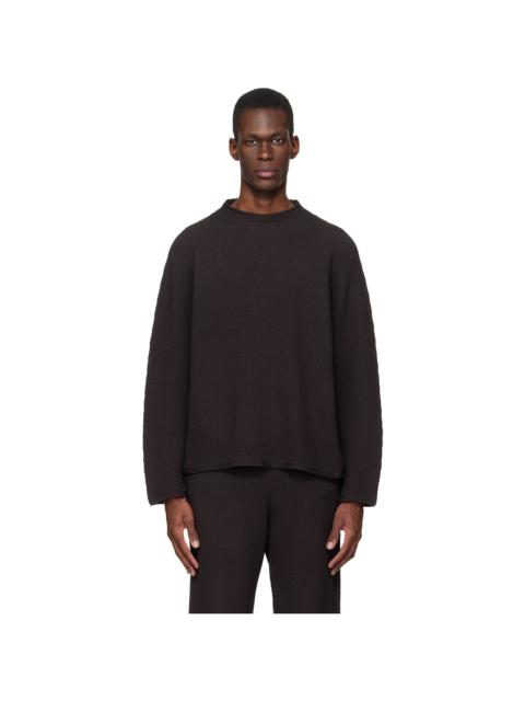 ISSEY MIYAKE Brown Rustic Knit Sweater