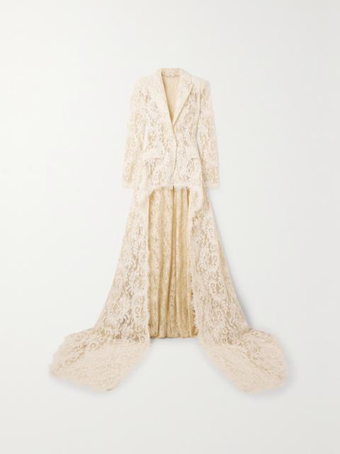 Safiyaa Gregora Draped Corded Lace Jacket