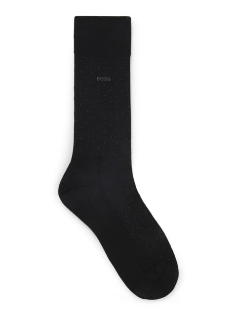 BOSS REGULAR-LENGTH SOCKS IN A MERCERISED-COTTON BLEND