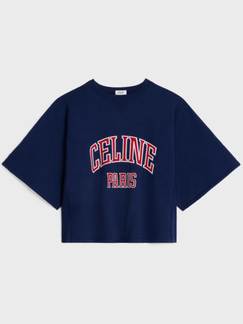 celine paris loose sweatshirt in cotton fleece