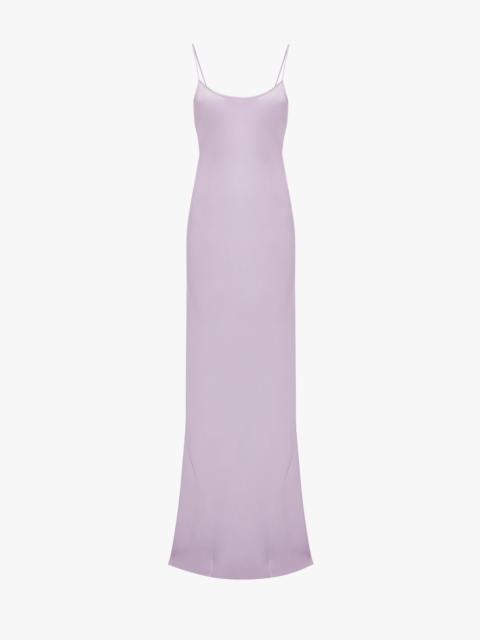 Victoria Beckham Low Back Cami Floor-Length Dress In Petunia