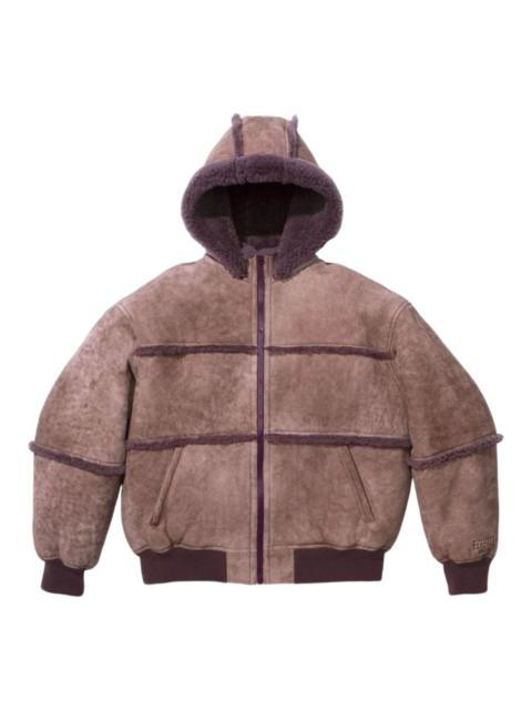 Supreme Supreme x MM6 Maison Margiela Hooded Shearling Bomber Jacket 'Purple' SUP-SS26-107-PUR