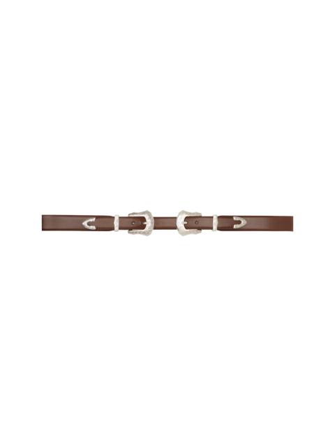 TOGA PULLA Brown Double Buckle Belt